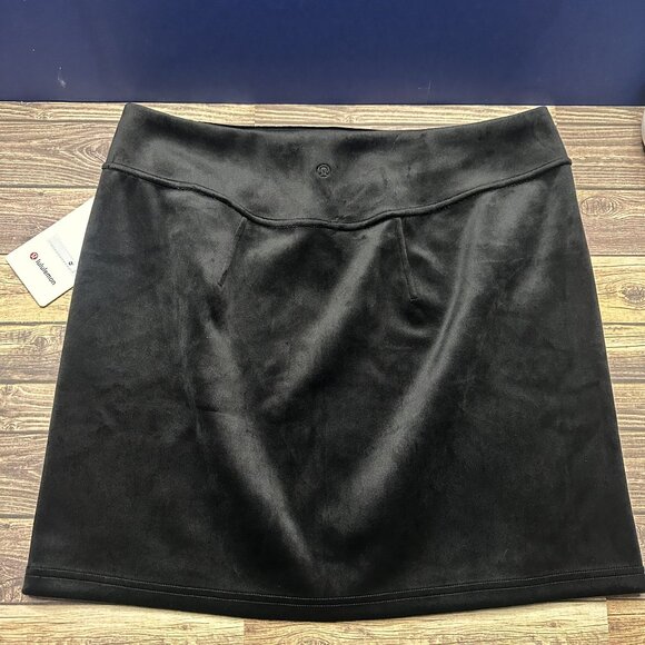 Lululemon Scuba High Rise Mini Skirt Velvet NWT Size Large (BLACK) LW8AL9S - Picture 10 of 15